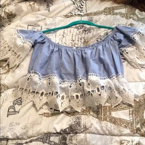 Off the shoulder crop top